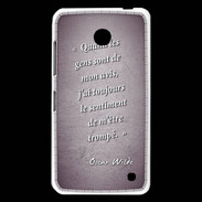 Coque Nokia Lumia 630 Avis gens violet Citation Oscar Wilde