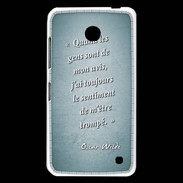 Coque Nokia Lumia 630 Avis gens Turquoise Citation Oscar Wilde