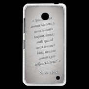 Coque Nokia Lumia 630 Bons heureux Gris Citation Oscar Wilde