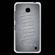 Coque Nokia Lumia 630 Bons heureux Noir Citation Oscar Wilde