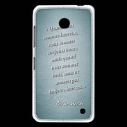 Coque Nokia Lumia 630 Bons heureux Turquoise Citation Oscar Wilde
