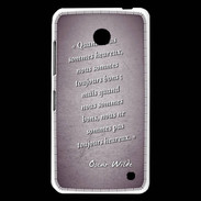 Coque Nokia Lumia 630 Bons heureux Violet Citation Oscar Wilde
