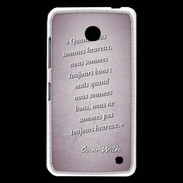 Coque Nokia Lumia 630 Bons heureux Rose Citation Oscar Wilde