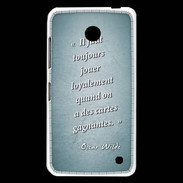 Coque Nokia Lumia 630 Cartes gagnantes Turquoise Citation Oscar Wilde