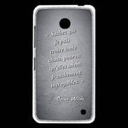 Coque Nokia Lumia 630 Croire Noir Citation Oscar Wilde