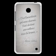 Coque Nokia Lumia 630 Incertitude amour Gris Citation Oscar Wilde