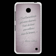 Coque Nokia Lumia 630 Incertitude amour Rose Citation Oscar Wilde