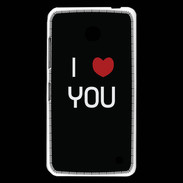 Coque Nokia Lumia 630 I love you noir