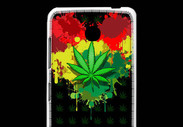 Coque Nokia Lumia 630 Feuille de cannabis et cœur Rasta