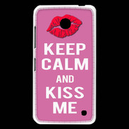 Coque Nokia Lumia 630 Keep Calm Kiss me Rose