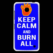 Coque Nokia Lumia 630 Keep Calm Burn Bleu