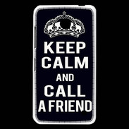 Coque Nokia Lumia 630 Keep Calm Call friend Noir