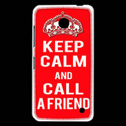 Coque Nokia Lumia 630 Keep Calm Call friend Rouge