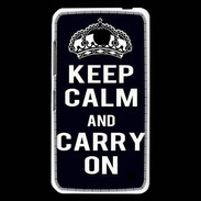 Coque Nokia Lumia 630 Keep Calm Carry on Noir