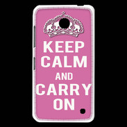 Coque Nokia Lumia 630 Keep Calm Carry on Rose