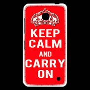 Coque Nokia Lumia 630 Keep Calm Carry on Rouge