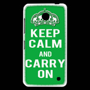 Coque Nokia Lumia 630 Keep Calm Carry on Vert