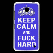 Coque Nokia Lumia 630 Keep Calm Fuck hard bleu