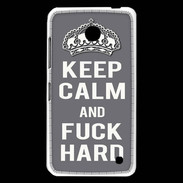 Coque Nokia Lumia 630 Keep calm Fuck hard Gris