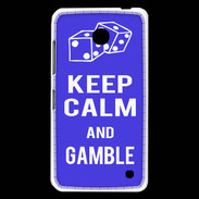 Coque Nokia Lumia 630 Keep Calm Gamble Bleu