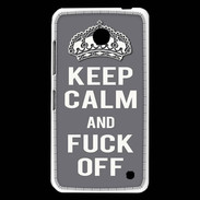Coque Nokia Lumia 630 Keep Calm Fuck Off Gris