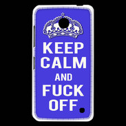 Coque Nokia Lumia 630 Keep Calm Fuck off bleu