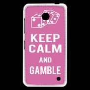 Coque Nokia Lumia 630 Keep Calm Gamble Rose