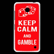 Coque Nokia Lumia 630 Keep Calm Gamble Rouge