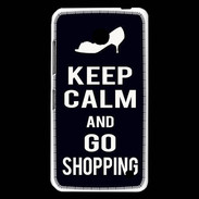 Coque Nokia Lumia 630 Keep Calm Go Shopping Noir