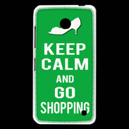 Coque Nokia Lumia 630 Keep Calm Go Shopping Vert
