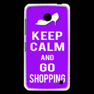 Coque Nokia Lumia 630 Keep Calm Go Shopping Violet