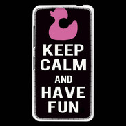 Coque Nokia Lumia 630 Keep Calm Have fun Noir