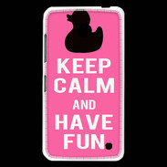 Coque Nokia Lumia 630 Keep Calm Have fun Rose