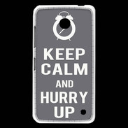 Coque Nokia Lumia 630 Keep Calm Hurry up Gris