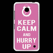 Coque Nokia Lumia 630 Keep Calm Hurry up Rose