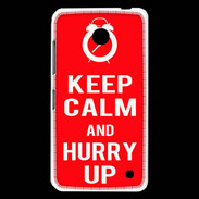 Coque Nokia Lumia 630 Keep Calm Hurry up Rouge