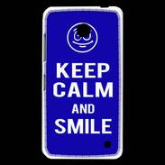 Coque Nokia Lumia 630 Keep Calm Smile Bleu