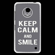Coque Nokia Lumia 630 Keep Calm Smile Gris