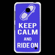 Coque Nokia Lumia 630 Keep Calm Ride on Bleu