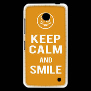 Coque Nokia Lumia 630 Keep Calm Smile Orange