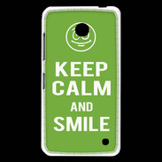 Coque Nokia Lumia 630 Keep Calm Smile Vert
