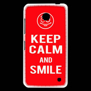 Coque Nokia Lumia 630 Keep Calm Smile Rouge