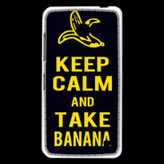 Coque Nokia Lumia 630 Keep Calm Take Banana Noir