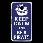 Coque Nokia Lumia 630 Keep Calm Be a Pirate Bleu