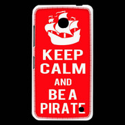Coque Nokia Lumia 630 Keep Calm Be a Pirate Rouge