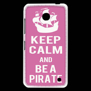 Coque Nokia Lumia 630 Keep Calm Be a Pirate Rose