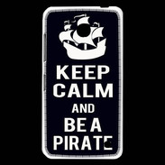 Coque Nokia Lumia 630 Keep Calm Be a Pirate Noir