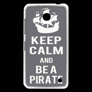 Coque Nokia Lumia 630 Keep Calm Be a Pirate Gris