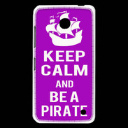 Coque Nokia Lumia 630 Keep Calm Be a Pirate Violet