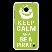 Coque Nokia Lumia 630 Keep Calm Be a Pirate Vert pomme